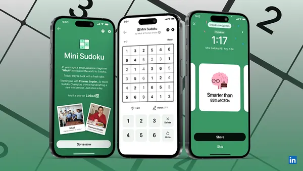 LinkedIn Mini Sudoku