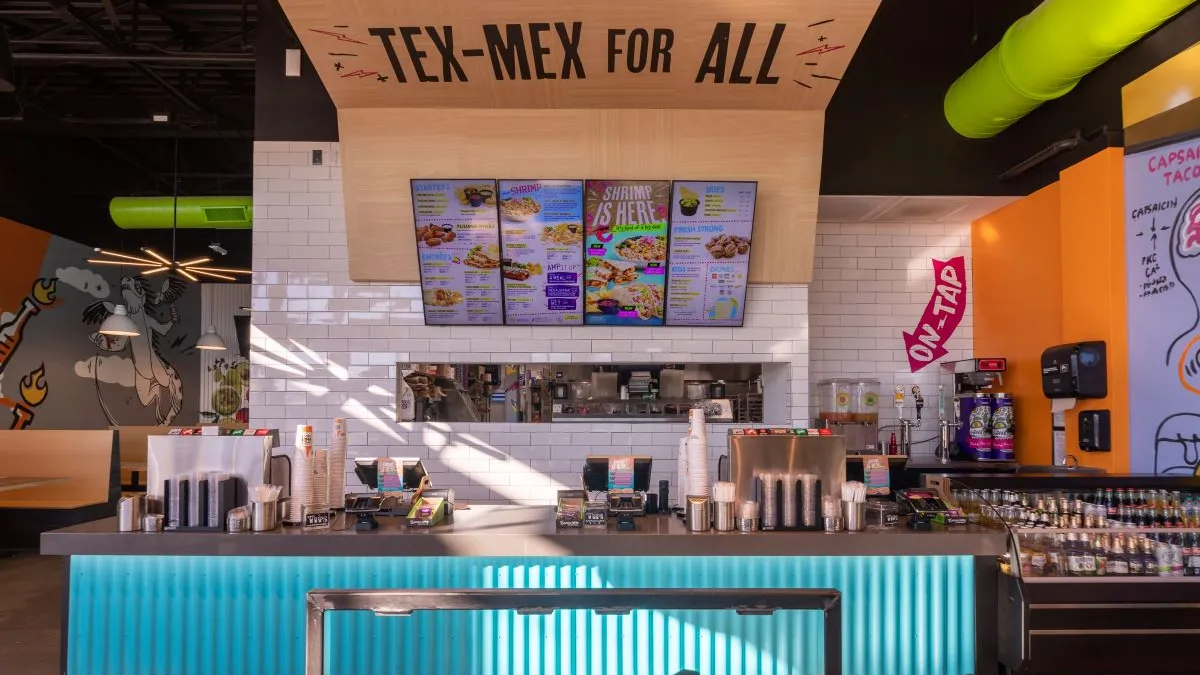 A photo of a front counter at Tijuana Flats.