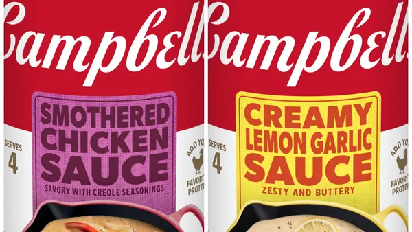 Cans of Campbell's sauces