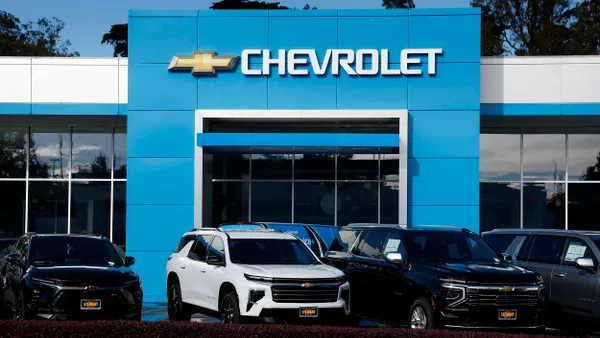 Chevrolet SUVs are displayed on the sales lot at Stewart Chevrolet on January 06, 2026 in Colma, California