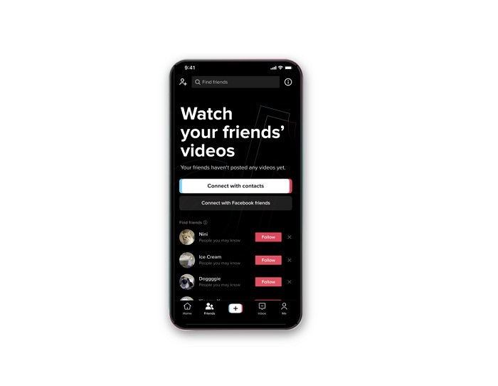 TikTok Friends tab