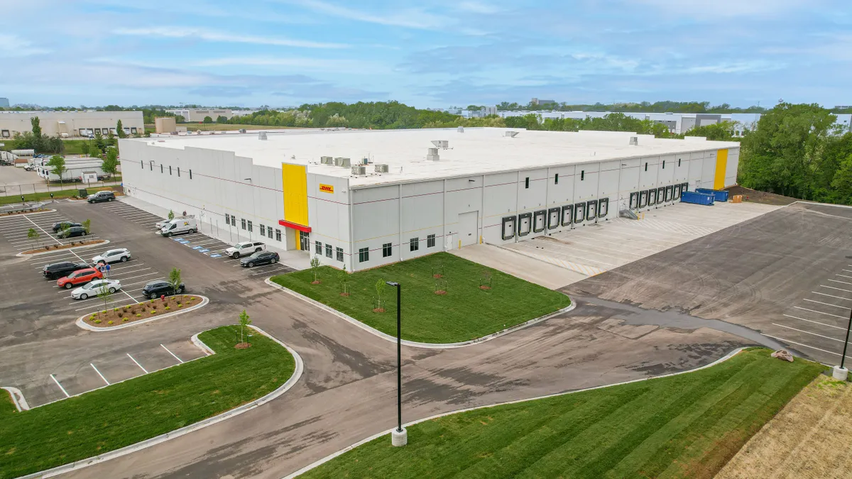 An aerial view of DHL eCommerce Solutions' facility in Kansas City, Missouri.