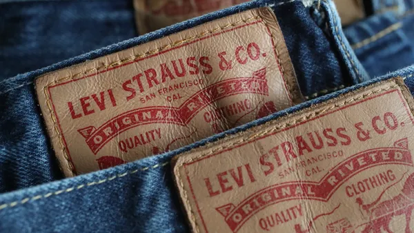 The label on Levi's jeans