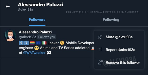 Twitter remove followers