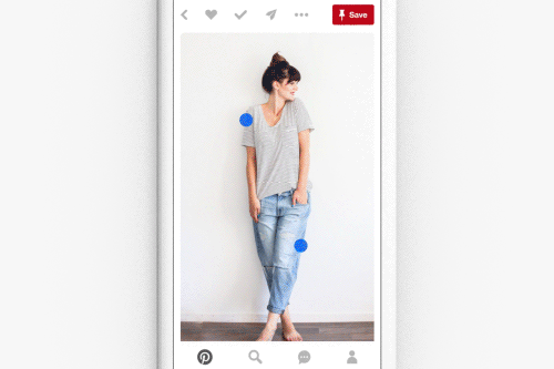 An example of shopping on Pinterest