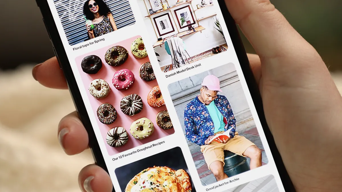 Images cultivated on Pinterest mobile app