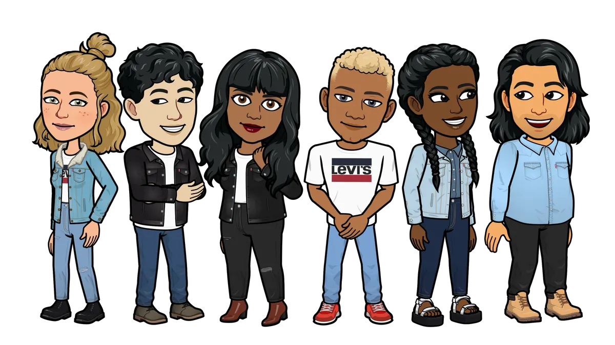 Levi's unveils shoppable clothes for Snapchat's Bitmoji avatars