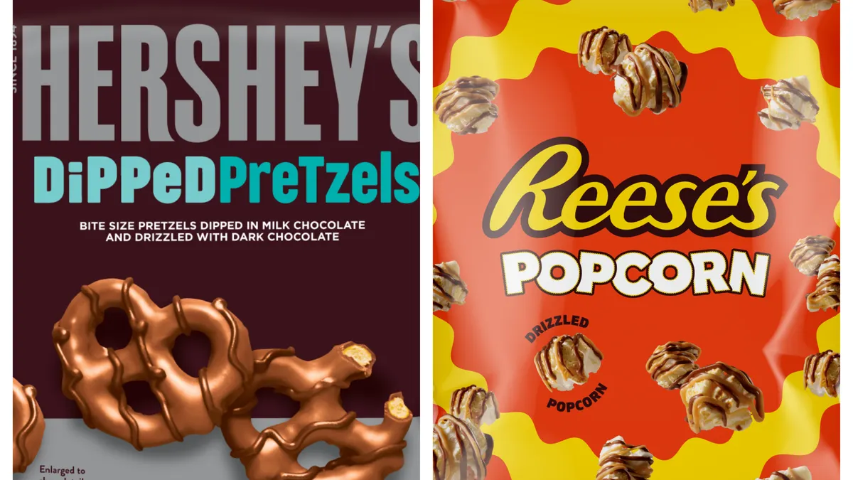 Hershey, Reese's, Hershey's, pretzel, popcorn