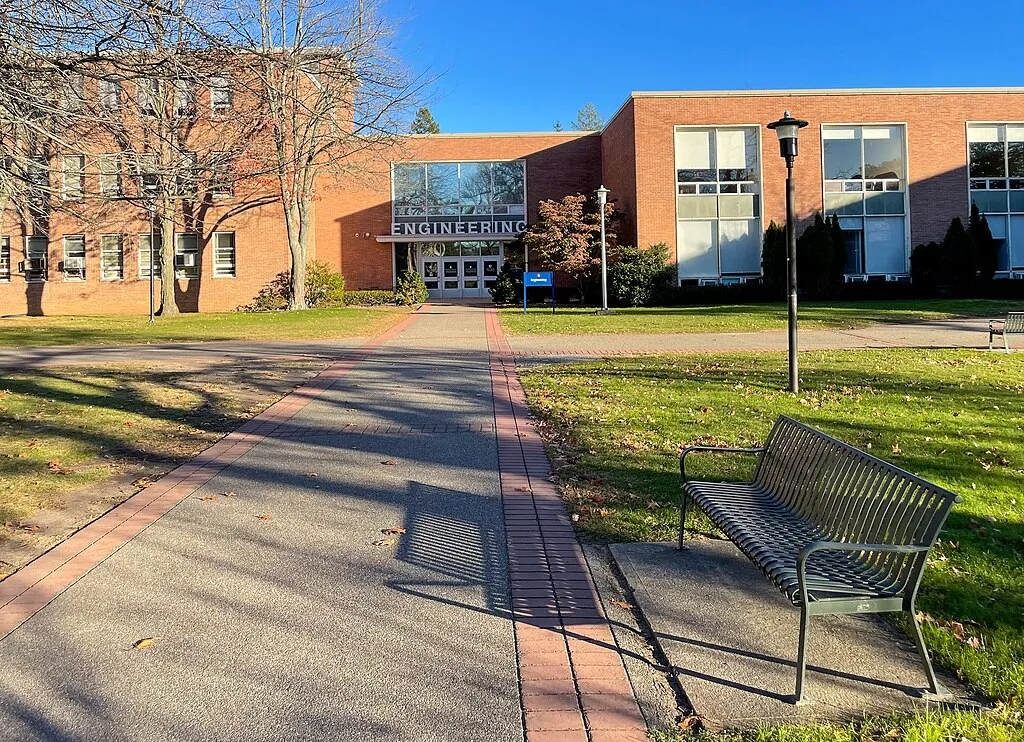 The outside of the engineering building at Stony Brook University.