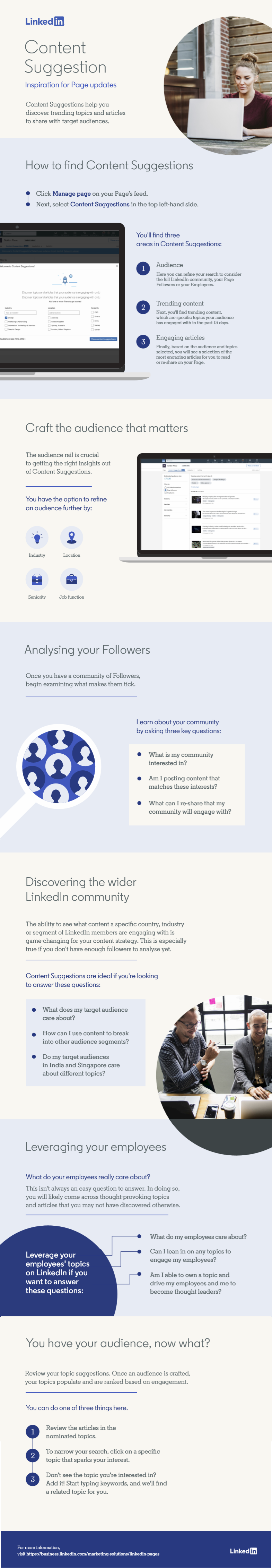 Guide to LinkedIn's 'Content Suggestions' feature for company pages
