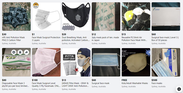 Facebook mask ad