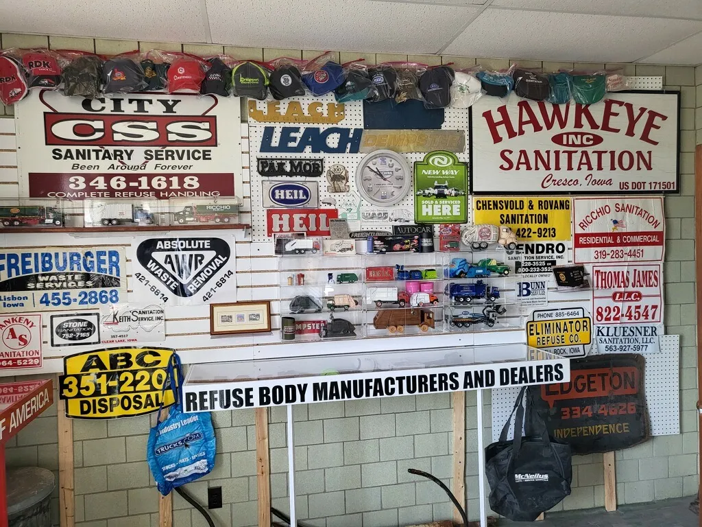 Signs and memorabilia from waste companies