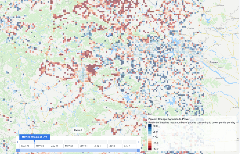 Facebook electricity usage tracking map