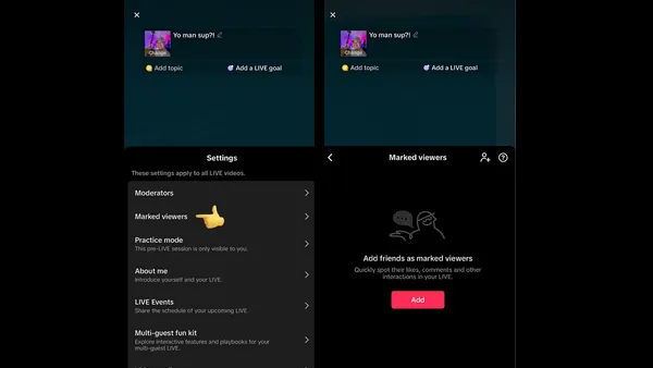 TikTok Live marked users