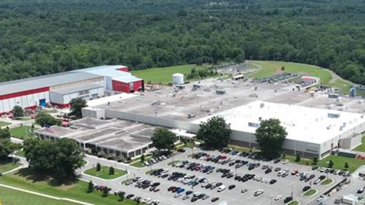 An aeriel view of Hitachi Energy's transformer production facility in South Boston, Virginia.
