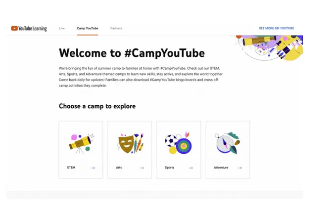 YouTube Announces #CampYouTube to Keep Kids Engaged, New Learning ...