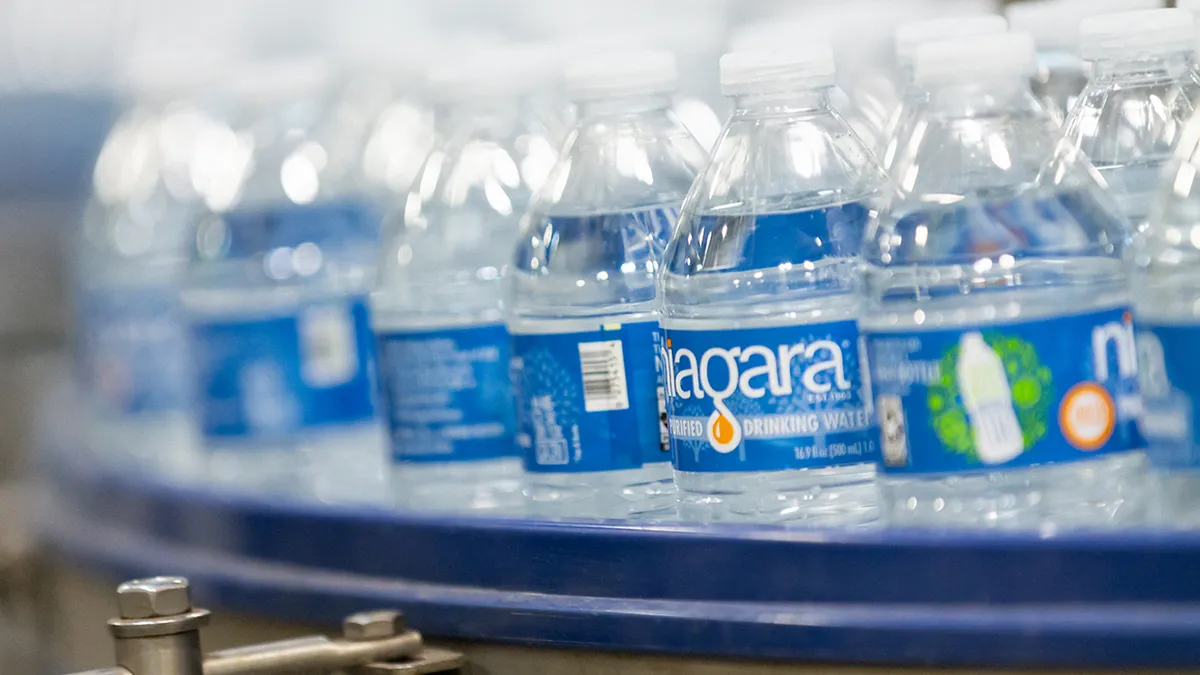 Niagara Bottling water bottles in a assembly line.