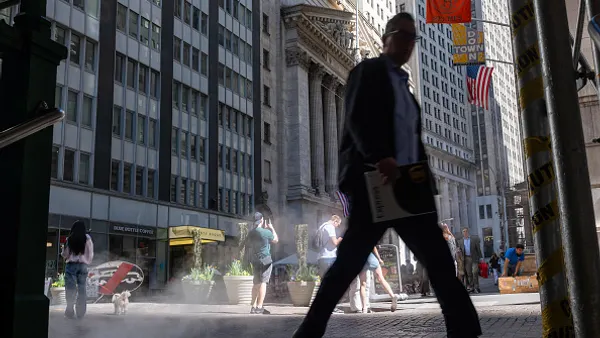 People walking by NYSE