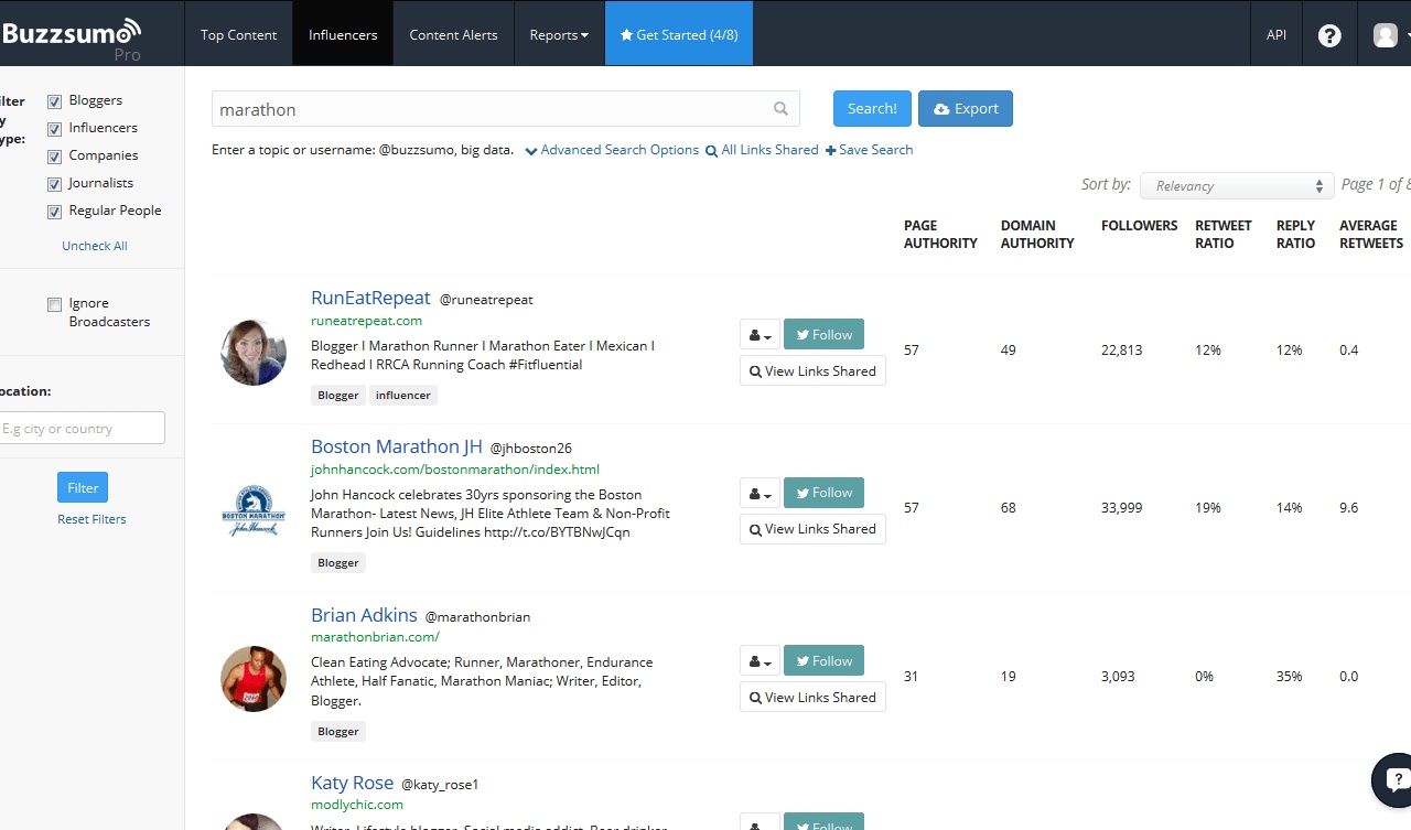 BuzzSumo screenshot