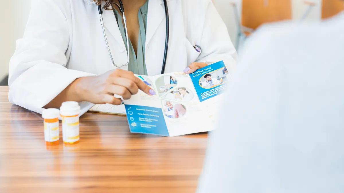 Female doctor during a consultation