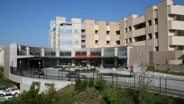 The outside of Duke University Hospital Emergency and Trauma Center