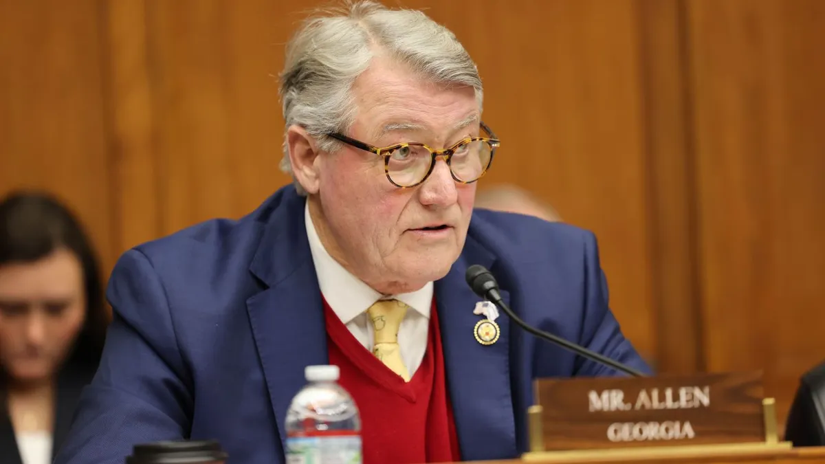 Georgia Rep. Rick Allen speaks at a hearing.