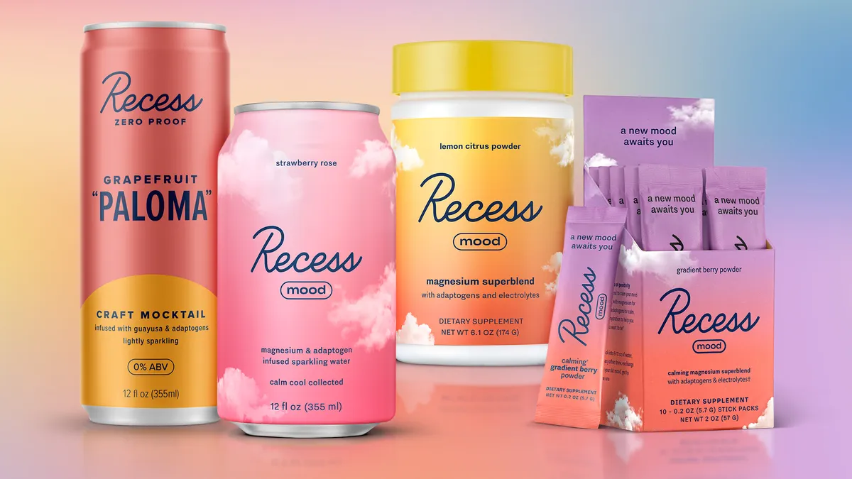 An assortment of Recess products