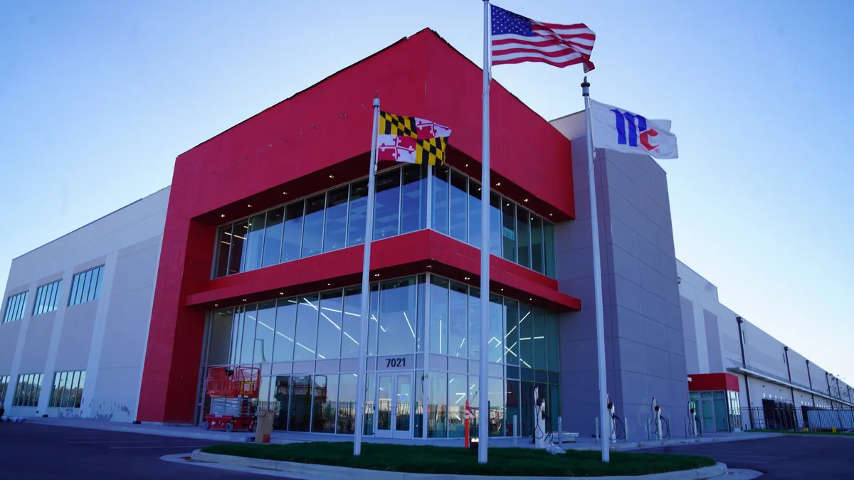 Exterior of McCormick & Co.'s logistics center near Baltimore, Maryland.