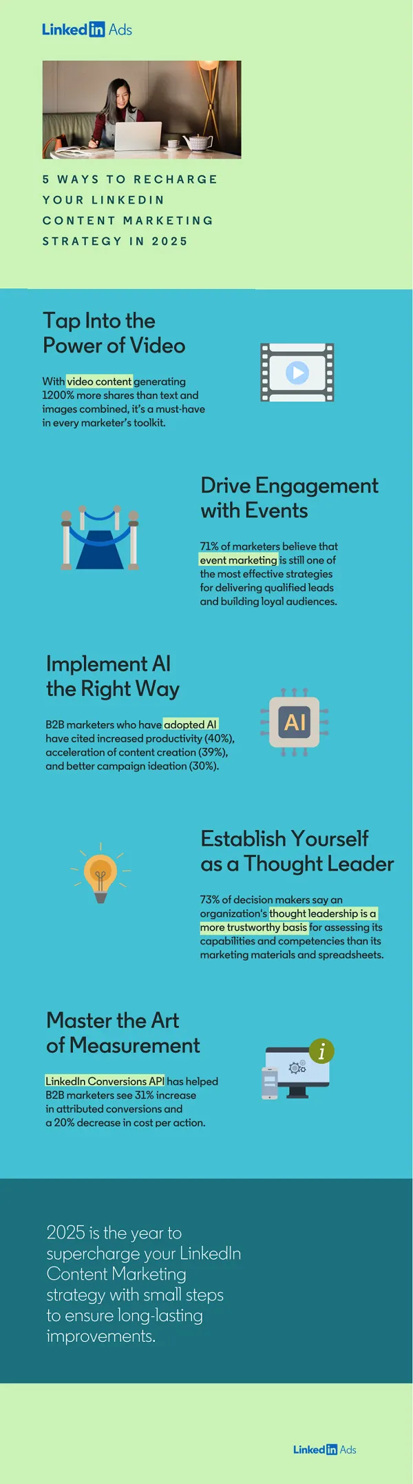 5 Ways to Improve Your LinkedIn Marketing Efforts in 2025 [Infographic]