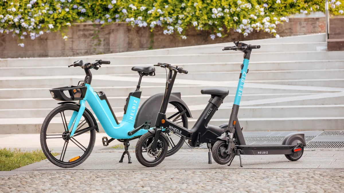 Helbiz and Wheels micromobility vehicles