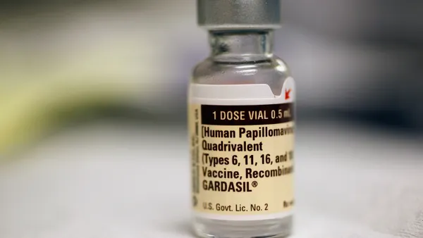 A vial of  Merck & Co.'s human papillomavirus vaccine Gardasil.