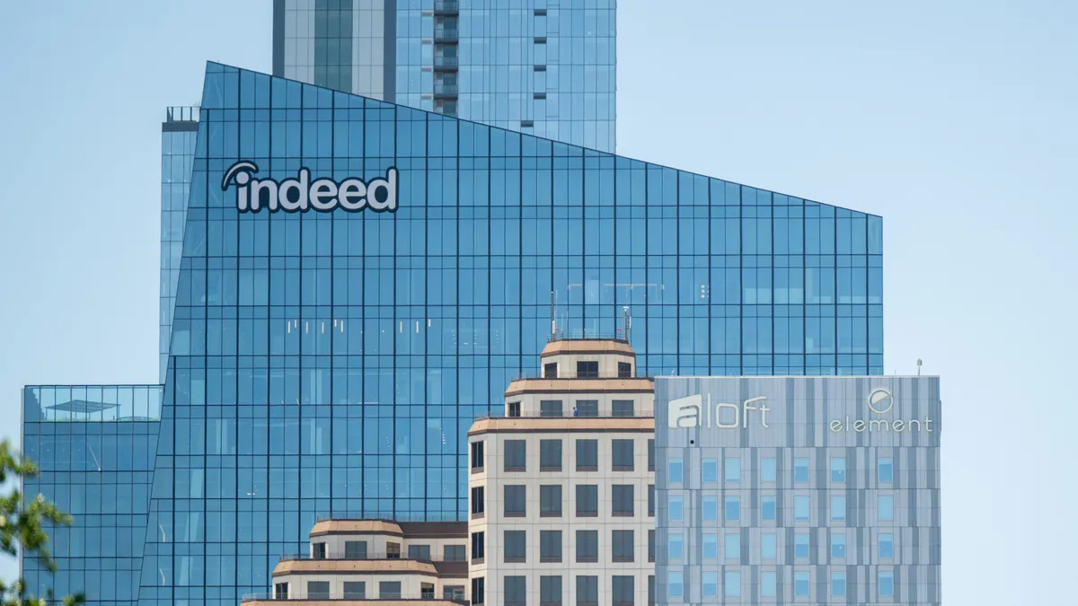 The Indeed Tower on a sunny day in Texas.