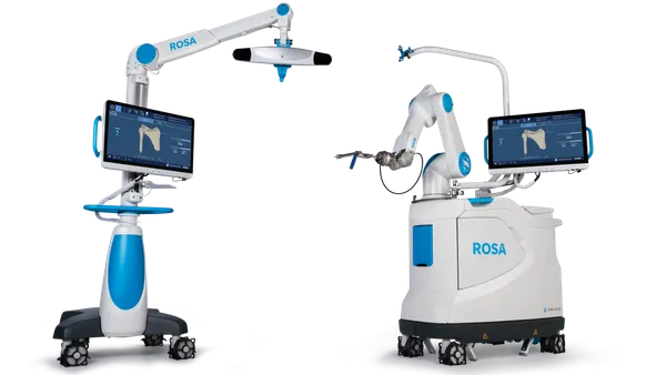 Zimmer Biomet's Rosa robotic surgery system.