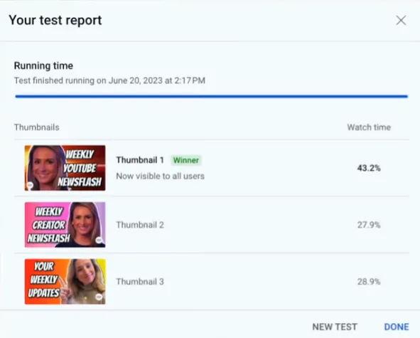 YouTube Thumbnail Testing