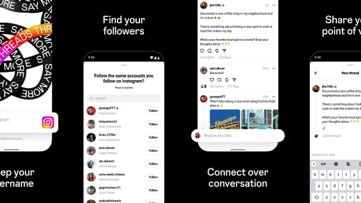 Instagram Threads screenshots