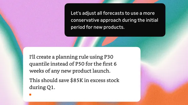 Two messages form an exchange in a chat interface.