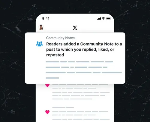 X Adds Notifications for Posts With a Community Note | Social Media Today