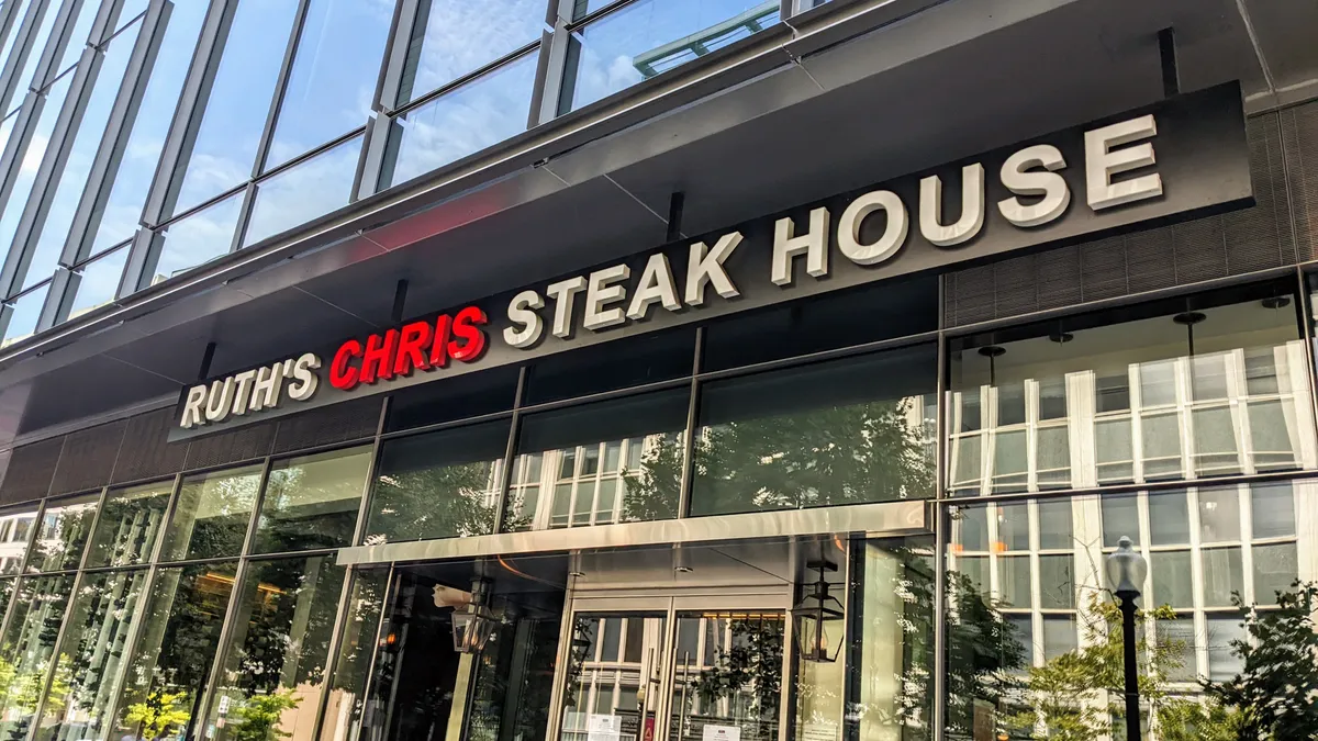 Ruth's Chris Steak House glass storefront