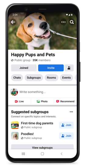 Facebook groups update