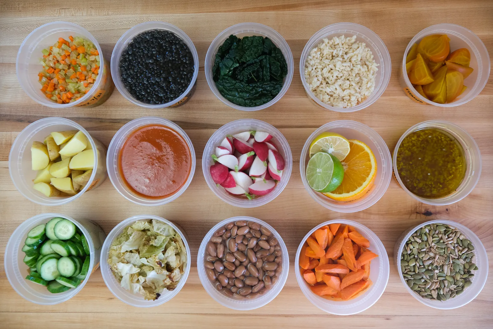 Display of Marcellus prepped groceries