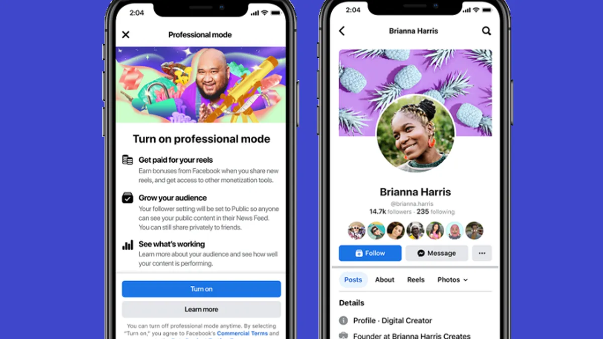Facebook Professional Mode for Profiles