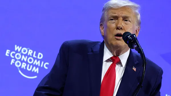 U.S. President Donald Trump giving a speech