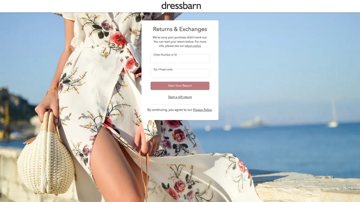 Dressbarn partners with Happy Returns.