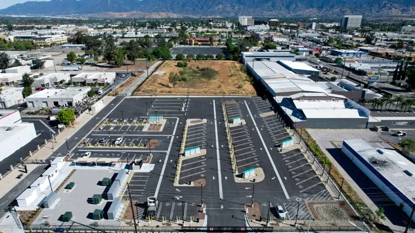 A sky-high view of EV Realty's new San Bernardino, California, site.