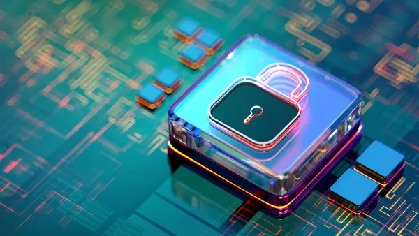Cybersecurity lock.