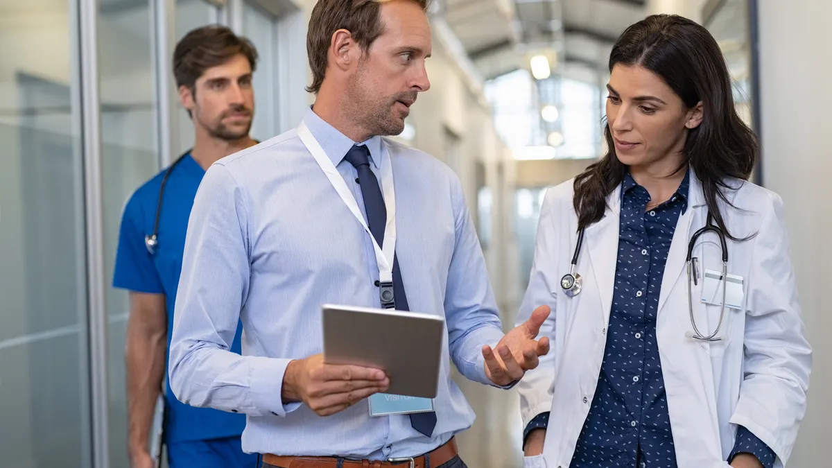 Doctor in a conversation with specialist