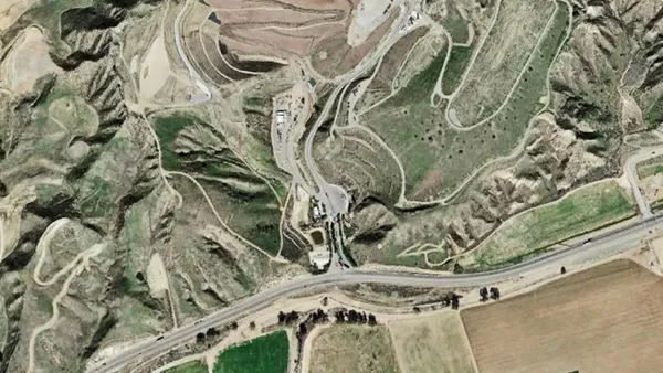 Aerial view of the Chiquita Canyon Landfill in California