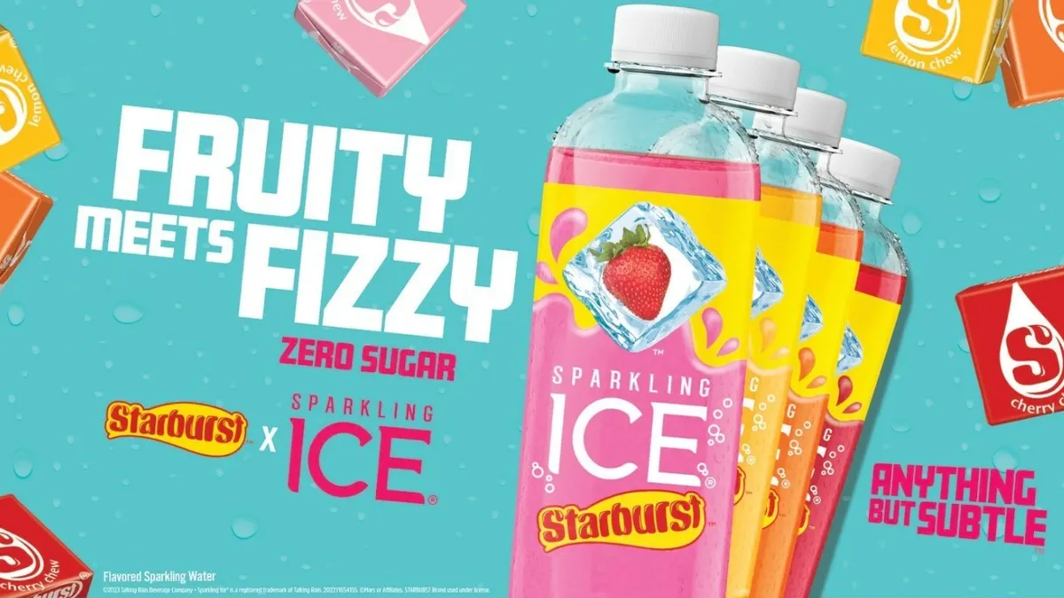 A new sparkling water that tastes like the four original Starburst chewy candies.