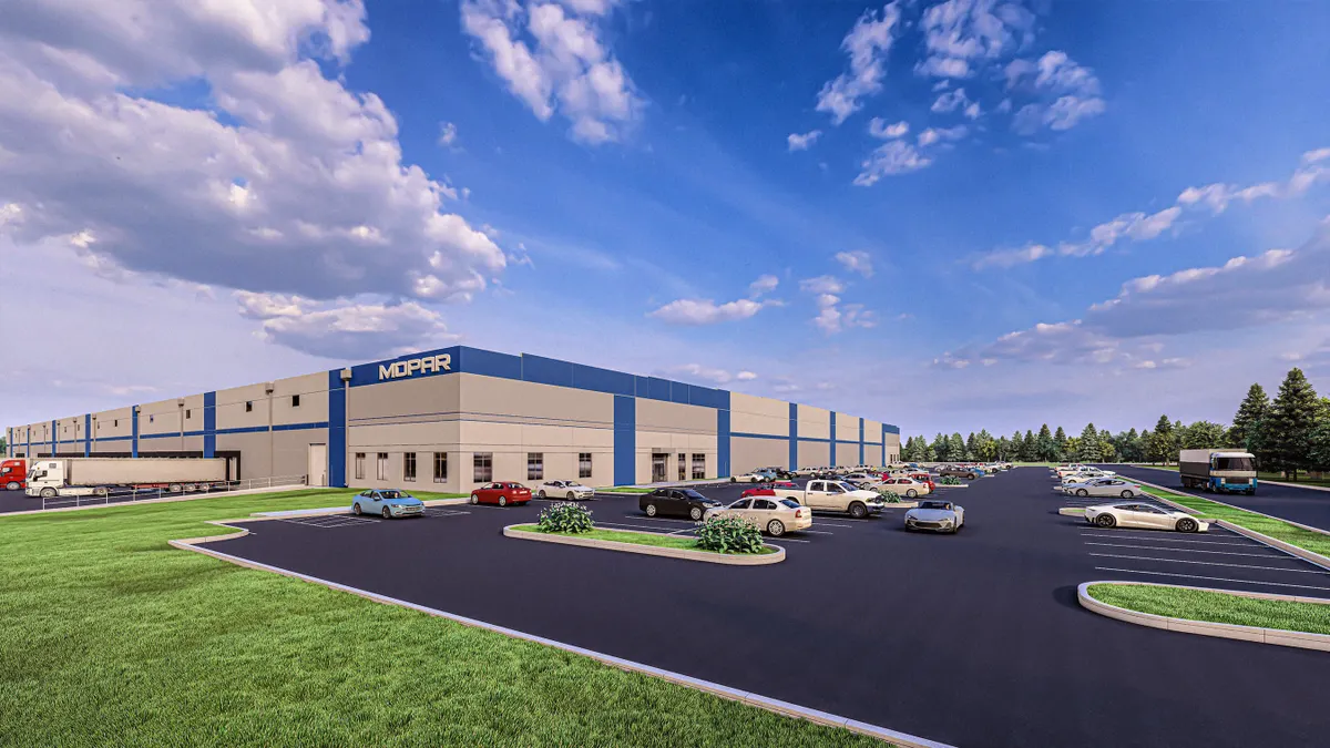 A rendering of a Mopar warehouse.