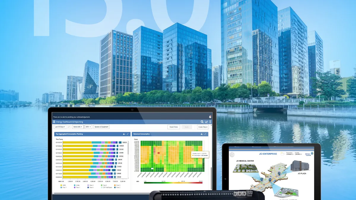 A graphic illustrating the launch of Metasys 15.0.